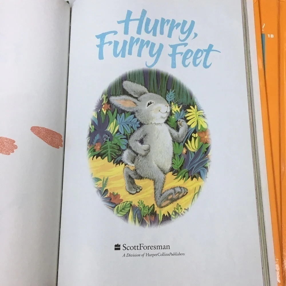 Vintage 90s Childrens Book Hurry Furry Feet Celebrate Reading Classroom Dr Seuss
